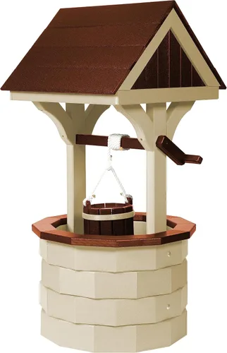 Vista 28 de Pequeño madera de poli madera de abedul y marrón deseando bien