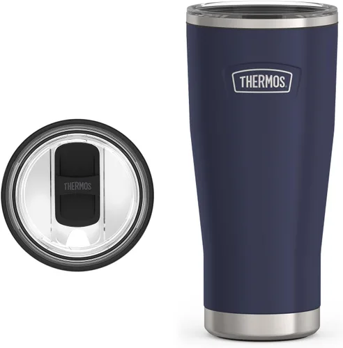 Vista 22 de THERMOS ICON SERIES, vaso de acero inoxidable con cierre deslizante, 18 onzas, carmesí
