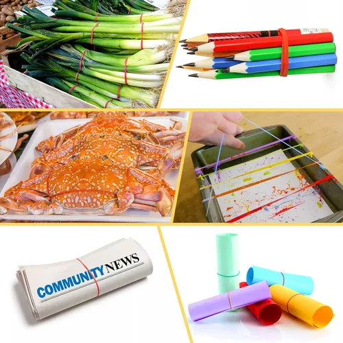 Vista 6 de Anvin Banda de goma 180 alrededor de bandas de goma 5.29 oz elásticas coloridas bandas de envoltura bandas duraderas para papelería, organización
