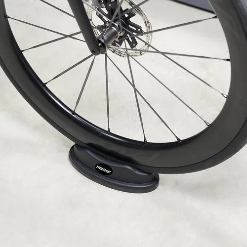 Vista 2 de Thinvik Bloque elevador de rueda delantera para bicicleta, soporte estabilizador de bicicleta, accesorios para bicicleta de carretera, bicicleta