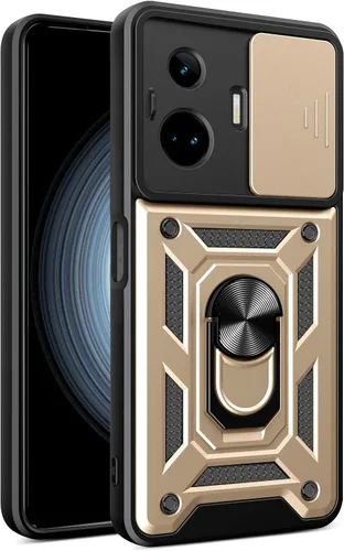 Vista 53 de Compatible con Tecno Pova Neo 2 Bracket Shell, con cubierta deslizante para lente de cámara compatible con Tecno Pova Neo 2 LG6n Case Negro