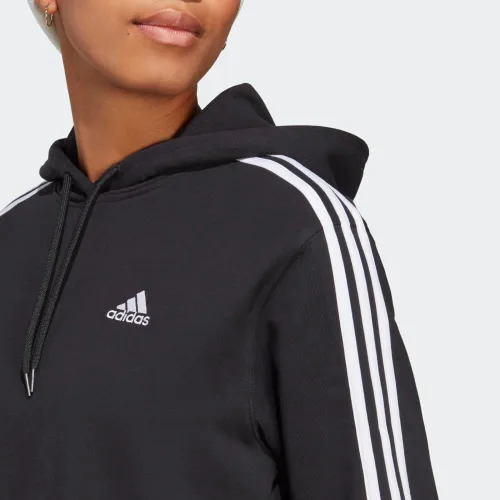 Vista 7 de adidas Sudadera con capucha de rizo francés de 3 rayas Essentials para mujer