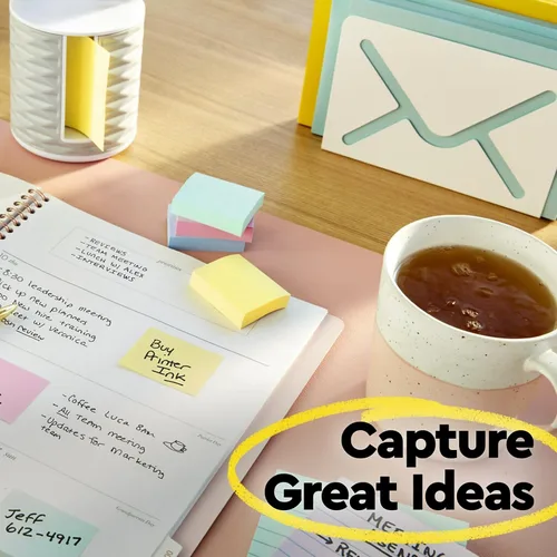 Vista 4 de 3M Post-It Notes, almohadillas originales, 3 x 3 pulgadas, 100 hojas por bloc, paquete de 2, canario (MMM654YW)