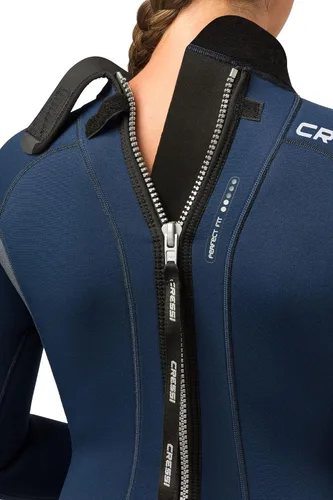 Vista 4 de Cressi Traje de neopreno completo para mujer con cremallera trasera para buceo y actividades acuáticas - Rápido 0.118 in: diseñado en Italia