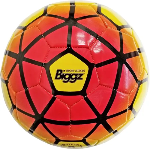 Vista 2 de Biggz Durable Soccer Ball Size 5 with Hand Pump - Pack of 1, 6, 12 or 50