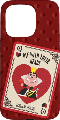 Vista 14 de Disney Carcasa para iPhone 17, diseño de villanos, la reina de corazones con sus cabezas, color rojo