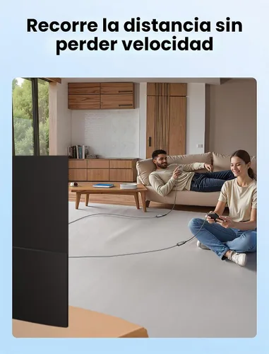 Vista 5 de JSAUX Cable de extensión USB 3.0 de 1.6 ft, cable de extensión USB A macho a hembra, material trenzado duradero, transferencia de datos rápida