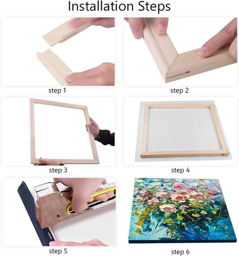 Vista 7 de Marco de madera DIY marcos de pintura de diamante marco de punto de cruz regalo de Navidad trabajo hecho a mano regalo de bordado de diamantes juego