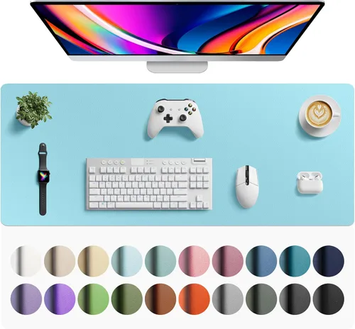 Vista 30 de Aothia - Protector de escritorio de cuero sintético grande, base antideslizante para mouse y superficie para escribir, impermeable, fácil de Agua