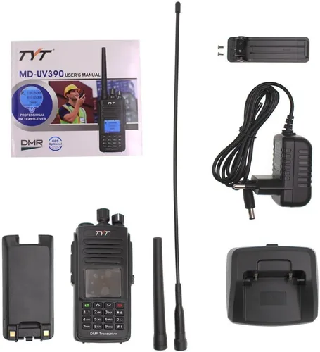 Vista 5 de TYT MD-UV390plus 5W Digital Dual Band VHF UHF DMR Radio Impermeable IP67 Walkie Talkie con Cable de Programación