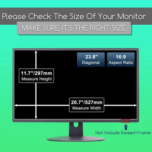Vista 3 de KEANBOLL Panel protector de pantalla de luz azul para monitor de computadora de 23.8 pulgadas, filtro de bloqueo de luz azul, protector
