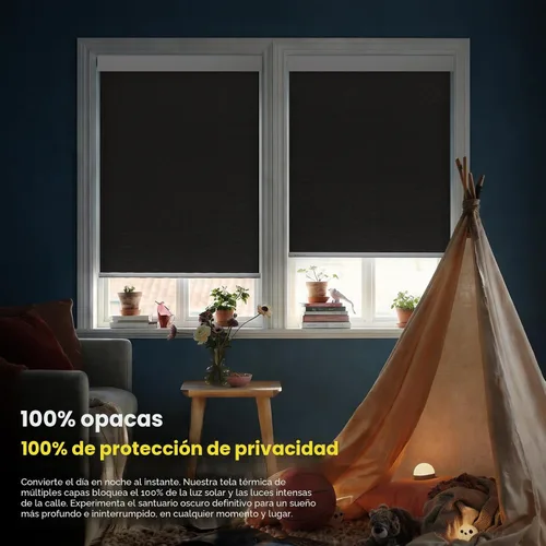 Vista 2 de Persianas motorizadas sin taladro, persianas automáticas para ventanas, persianas enrollables eléctricas con control remoto, persianas inteligentes