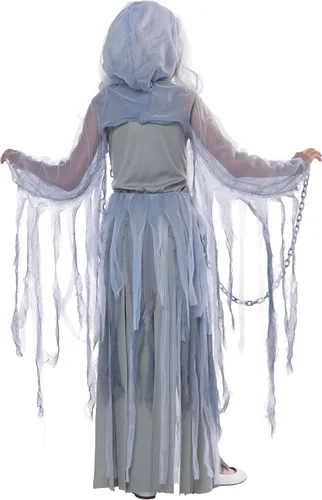 Vista 2 de Disfraz infantil de belleza embrujada de California Costumes, M, Blanco Gris