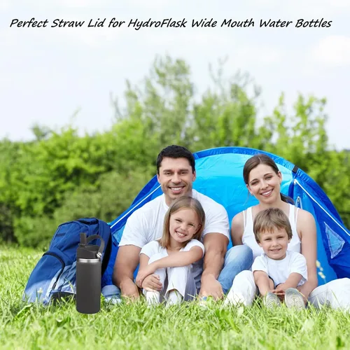 Vista 7 de Tapa de popote para Hydro Flask boca ancha, tapas con popote para Hydroflask boca ancha de 32 40 onzas, tapa de repuesto superior, accesorios