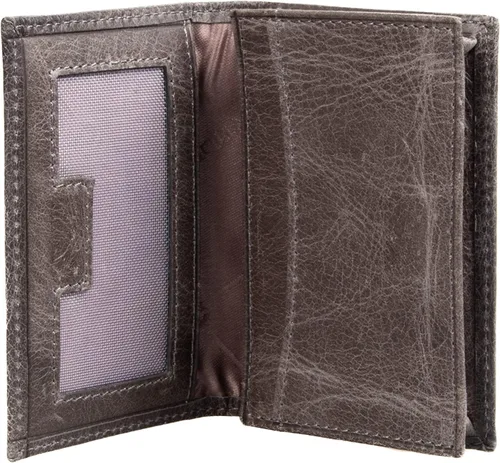 Vista 8 de Grande -3601 Cartera unisex, Gris (rustic gray), Pequeña funda magnética delgada y minimalista para tarjetas