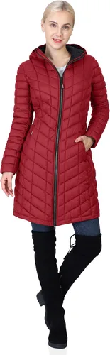 Vista 17 de Outdoor Ventures Abrigo Puffer Largo con Capucha Maryan para Mujer, Ultra Ligero, Cálido, Thermolite (Fiel a la talla. Orden Tamaño Normal) Tinta