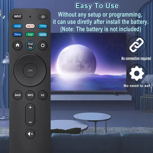 Vista 4 de Paquete de 2: control remoto universal XRT260 para Vizio Smart TV, control remoto compatible con todos los televisores inteligentes Vizio 4K