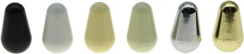 Vista 5 de KAISH 2 piezas Interruptor Selector de Pastilla de 5 Vías Punta Interruptor Tapa Interruptor Botón para USA Stratocaster/Strat Envejecido Blanco