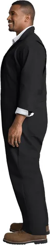 Vista 5 de Red Kap Men's Twill Action Back Coverall With Chest Pockets - Mechanic Coveralls With Concealed Zippers Negro