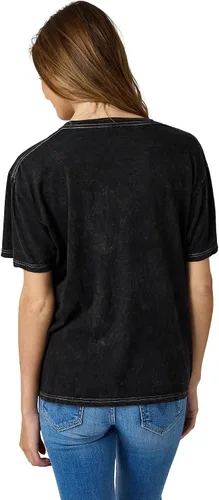 Vista 3 de Hello Kitty Halloween Spiderweb Ghosts and Bats - Camiseta para mujer en lavado mineral negro