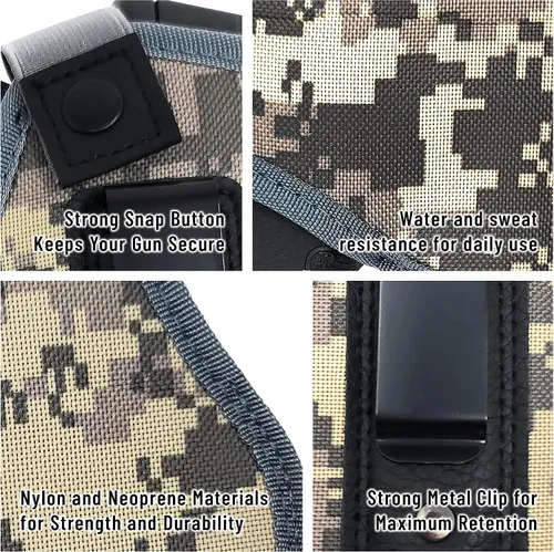 Vista 4 de IWB Gun Holster by PH - Concealed Carry Soft Material - Soft Interior - Fits M&P Shield 9mm.40.45 Auto/Glock 27 29 30 33 42 43 / Ruger LC9, LC380