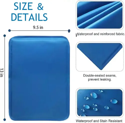 Vista 6 de Paquete de hielo de gel reutilizable para dormir, almohadilla fría, almohadilla de hielo de enfriamiento de la cabeza, almohada fría, alivia dolores