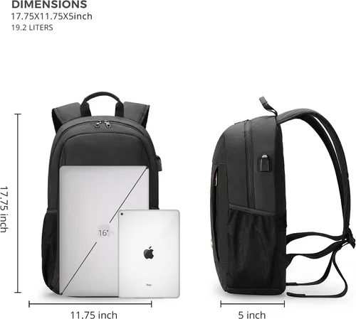 Vista 5 de Swissdigital Mochila escolar con diseño loptop, Gris