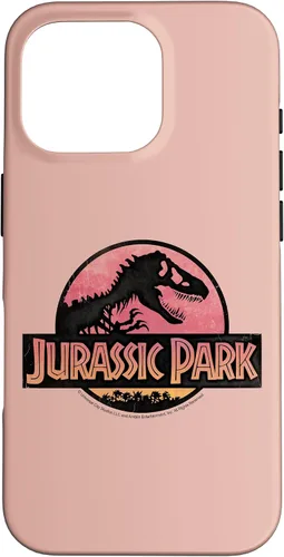 Vista 20 de Funda con logotipo degradado rosa para iPhone 16 Jurassic Park