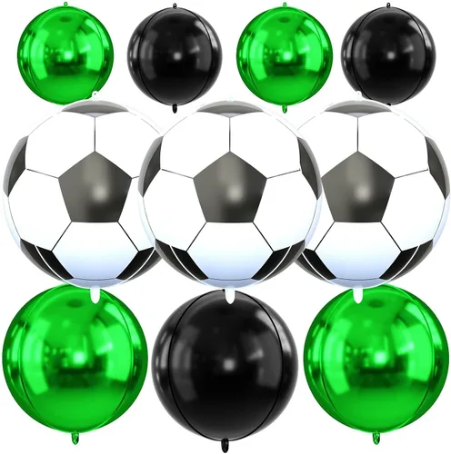 Vista 18 de Globos redondos de papel de aluminio para baloncesto, globos de helio 4D de 22 pulgadas, 18 pulgadas, 15 pulgadas, balón de baloncesto negro