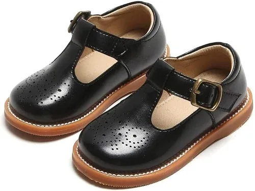 Vista 2 de Otter MOMO Vestido de uniforme escolar con tirantes en T para niña Mary Jane Flat