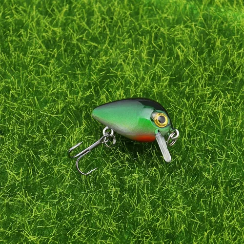 Vista 5 de Create idea 10 señuelos de pesca con gancho agudo, crankbaits mini cebos duros de pesca artificiales para trucha, lubina, agua dulce y salada