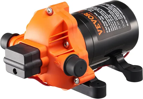 Vista 11 de VEVOR Bomba de diafragma de 12 V, 3 GPM (11.36 L/min), bomba de agua de 3 cámaras de 12 voltios CC con interruptor de presión automático 40-100 PSI