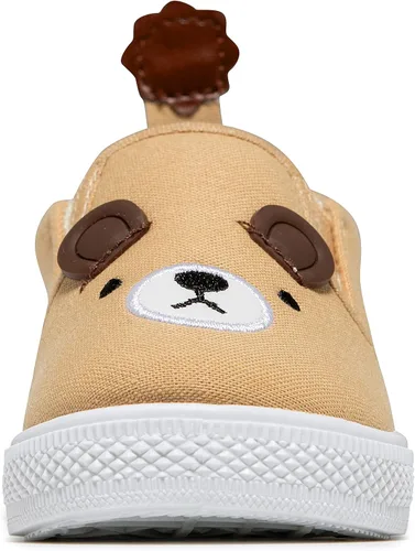 Vista 3 de HLMBB Toddler Shoes Unisex Cartoon for Baby Boys Girls Shoes Cute Animal Hard Bottom Canvas Sole Kids Running Walking Sneakers