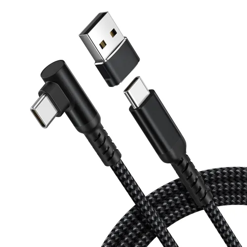 Vista 8 de Elebase Cable de carga para iPad 10 A16 Generación de 3.3 pies con adaptador USB, cable cargador USB tipo C en ángulo de 90 grados 100W para iPad