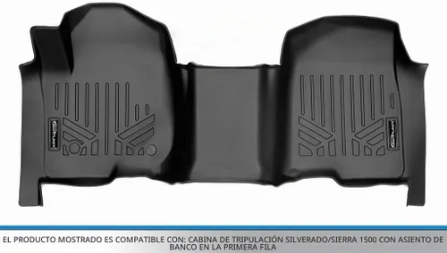 Vista 4 de SMARTLINER Alfombrillas de Suelo de Primera Fila Liner Compatibles con Chevrolet Silverado 1500 2019-2025