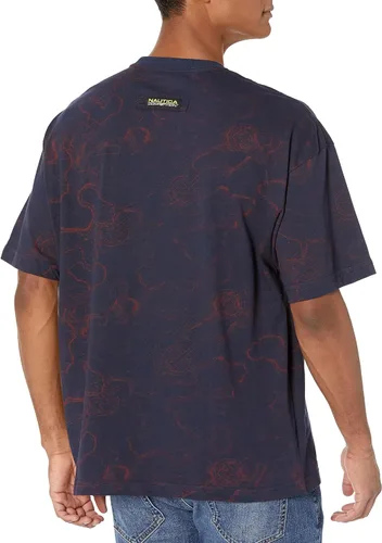 Vista 4 de Nautica Camiseta de bolsillo estampada para hombre de competición sostenible