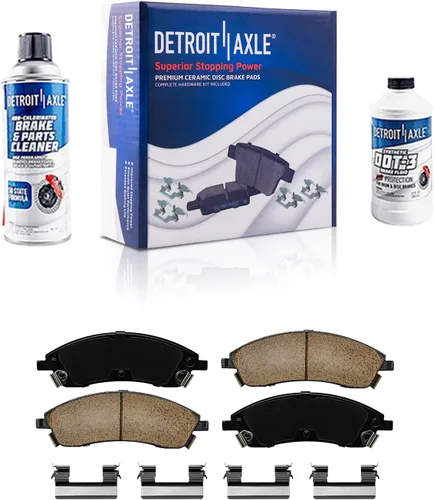 Vista 37 de Detroit Axle - Pastillas de freno de cerámica delanteras Reemplazo de pinza de freno derecha para Dodge Ram 1500 Dakota, Ram 1500 Classic - Juego