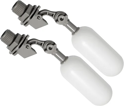 Vista 2 de Uenhoy Paquete de 2 válvulas de bola de flotador de rosca NPT de 1/2 pulgada, llenado automático de sistema de agua con brazo ajustable
