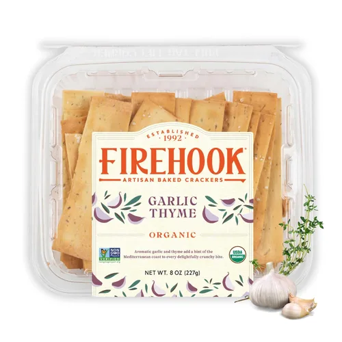 Vista 10 de Firehook Galletas de aceite de aguacate, sal marina y cebollino – horneadas artesanalmente, únicamente crujientes, hechas con ingredientes orgánicos