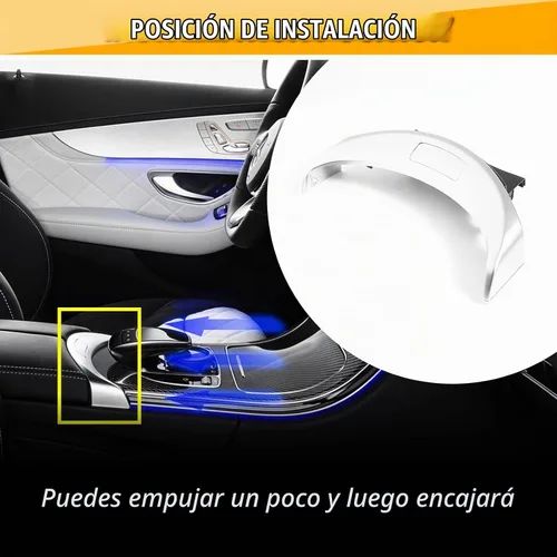 Vista 3 de Botón de liberación del interruptor de la cubierta del reposabrazos del centro de la consola delantera Compatible con Mercedes-Benz Clase C
