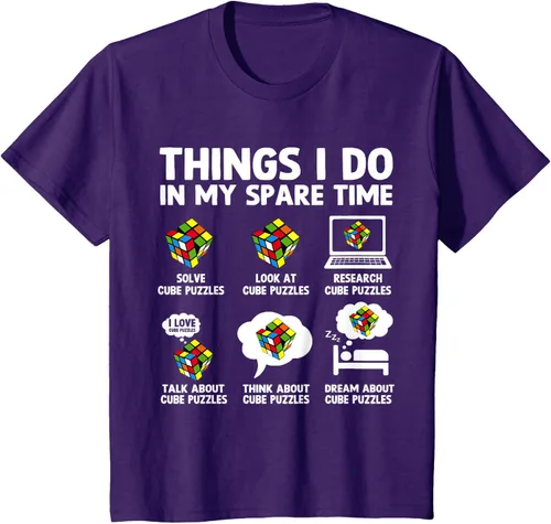 Vista 23 de Things I Do in My Spare Time Cube Puzzle Speed Cubing Camiseta