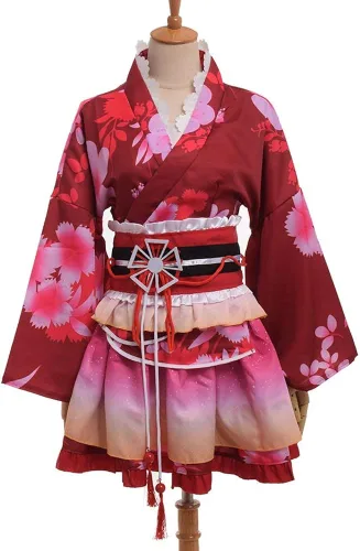Vista 4 de GRACEART Disfraz de kimono japonés de Yukata para cosplay de anime