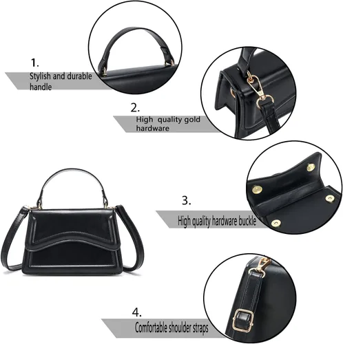 Vista 4 de SHUIANGRAN Elegante y simple bolso cruzado pequeño bolso cuadrado monedero para mujer bolso de hombro bolso