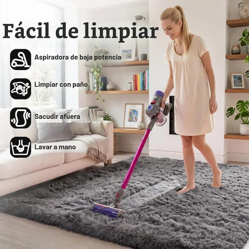 Vista 6 de Alfombras grises pequeñas para dormitorio, 2 x 4 pies, alfombras de pasillo lavables de felpa para pasillo 2- Gris