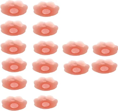 Vista 15 de ICEGIA Fundas para pezones para mujer, impermeables, reutilizables, ultra finas y adhesivas de silicona para pezones, pétalos