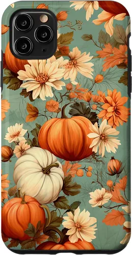 Vista 12 de Funda con temática de otoño para iPhone 11 con diseño de calabaza de otoño para mujer