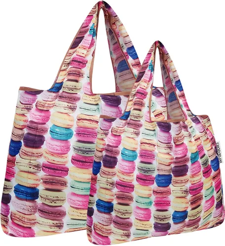 Vista 37 de allydrew Large Foldable Tote Nylon Reusable Grocery Bags