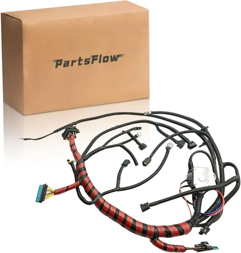 Vista 17 de PartsFlow Arnés de cableado universal extra largo de 12 circuitos Street Hot Rod Wire para Chevrolet Chevy Mopar para Ford Muscle Car, arnés