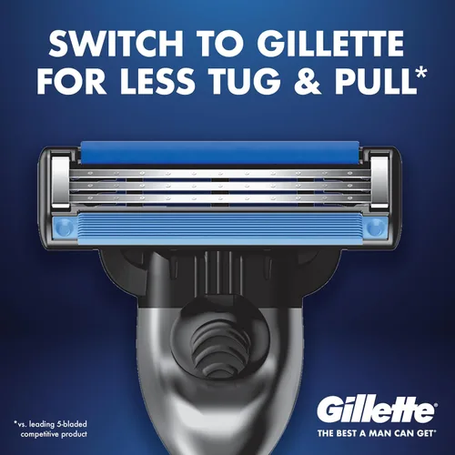 Vista 2 de Gillette Mach3 Turbo Razor para hombres, 17 recambios de cuchillas, regalos navideños para hombres