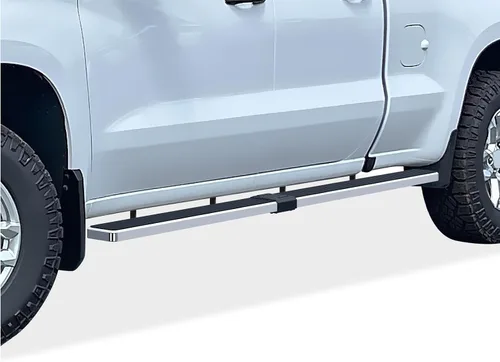 Vista 20 de APS Estribos negros compatibles con Chevy Silverado GMC Sierra 1500 2019-2026 Crew Cab y 2500 HD 3500 HD 2020-2026